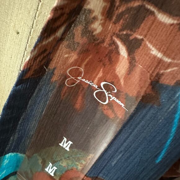 JESSICA SIMPSON | Blakely $79 NEW Floral Open Front Kimono Duster Me Beau Femme - Picture 11 of 11